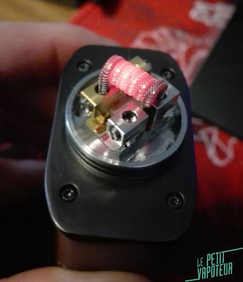 Exemple de montage&nbsp;: Double coils de &Oslash;3mm, 2 Twists de 26GA=0.20Ω